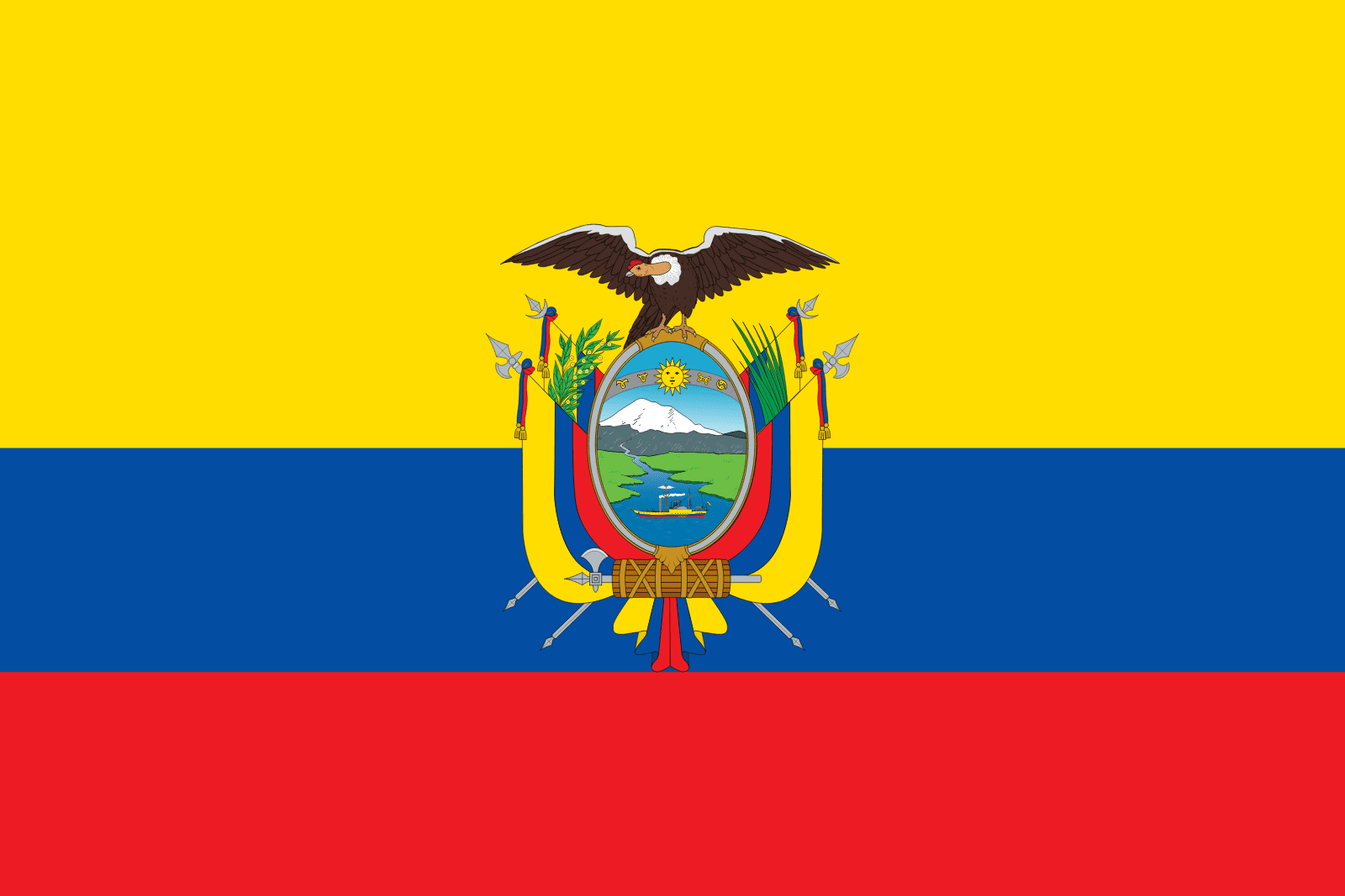 エクアドルの旗 🇪🇨 – 世界の国旗