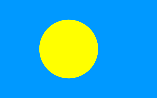 パラオの旗 世界の国旗