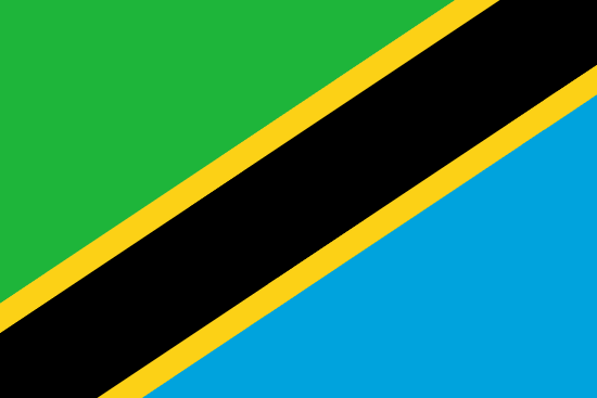 タンザニアの旗 世界の国旗