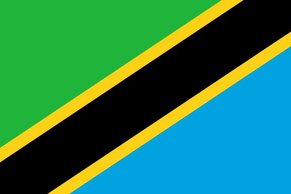 タンザニアの旗 世界の国旗